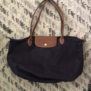 Plum Longchamp Le Pliage Tote